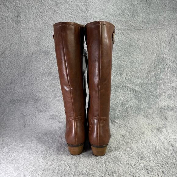 Dr. Scholls Women's Brilliance Wide-Calf Boots Manmade Almond Toe Block Heel - Picture 5 of 11